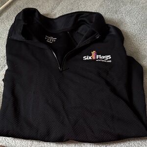Six Flags New England Lands' End Black Lightweight Jacket (not sold anywhere)